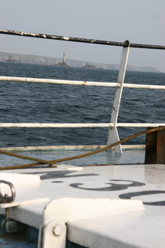 View of Longships Lighthouse off Land’s End from a fishing trawler